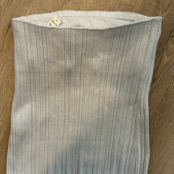 NWT Madewell x Aimee Song Ribbed Shimmer Tube Top - Picture 4 of 5